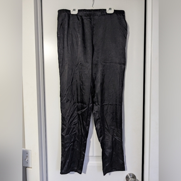 Lasenza Satin Lounge Pants Black - Picture 1 of 3